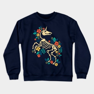 Flowered unicorn skeleton Crewneck Sweatshirt